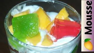 Mango Mousse with Only 3 ingredients.  Easy recipe by kitchen with Ammara