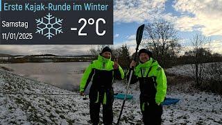 Erste Kajak-Runde im Winter