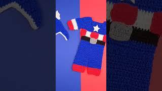 captain america #crochet #knitting #knitting #handmade #tutorial #avengers #captainamerica #endgame