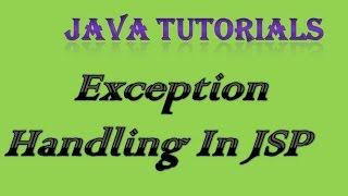 Exception Handling in JSP using Implicit exception Object isErrorPage