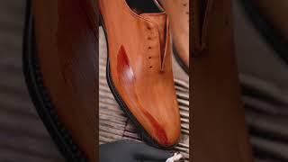 Gifennse Brown Oxford Coloring Process | Handmade Leather Magic L #leather #shoes #handmade