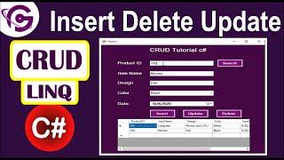 CRUD in C# with SQL Using LINQ | Insert Delete Update Search in SQL in C#