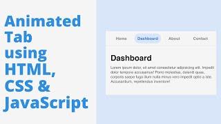 Animated Tabs using HTML, CSS & JavaScript