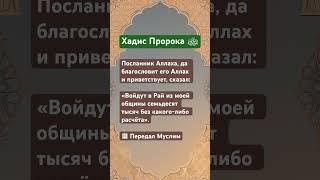 70 000 мусульман войдут в Рай без расчёта — кто они? #хадис #исламскиевидео #дуа