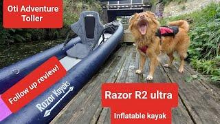 Razor R2 Ultra inflatable kayak - follow up review, and review of Bluefin high back seat.