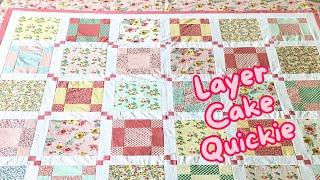 LAYER CAKE QUICKIE:  Irish Spring Quilt Pattern using a 10” Stacker and No Waste! BEGINNER FRIENDLY!