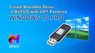 Create bootable drive using Rufus for Windows 10 64bit with GPT Partition [Tagalog]