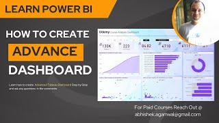 Make an Incredible Power BI Dashboard  | Power BI Tutorials | Udemy Course Analysis Dashboard