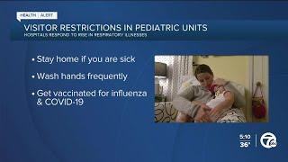 Corewell Health limiting pediatric unit visitors at 3 hospitals due to rise in respiratory illnesses