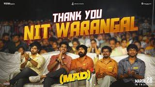 Team MAD Square - NIT Warangal Visit | Narne Nithiin, Sangeeth Shobhan, Ram Nitin | Kalyan Shankar