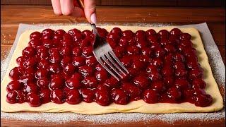 Do you have puff pastry and cherries? A dessert that will surprise all your guests!