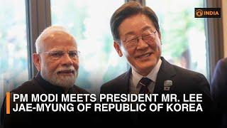 LIVE: PM Modi meets President Mr. Lee Jae-Myung of Republic of Korea on the sidelines of G7 Summit