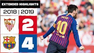 Sevilla FC vs FC Barcelona (2-4) | 2018/19 Season - Extended Highlights