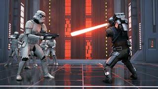 Stormtroopers vs Lightsaber Raiders - STAR WARS JEDI SURVIVOR NPC Wars