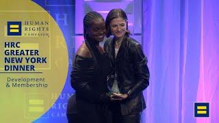 Louisa Jacobson Receives the HRC Visibility Award at the 2025 HRC Greater New York Dinner