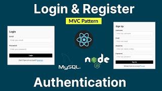 Login and Register Authentication in React using Node JS and MySQL -1 || Learn React, Node & MySQL