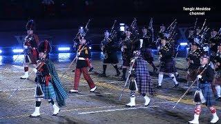 Celtic Orchestra of  bagpipe and drums. Music festival "Spasskaya tower". Спасская башня 2017.