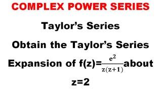 @btech maths hub 7050 Problem Related To Taylor's Series..complex power series