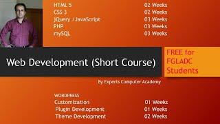 Web Development (Short Course) | FREE for FGLADC Students