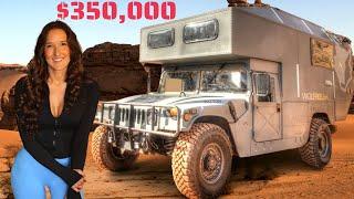 Am I MOVING into a $350,000 HUMVEE TRUCK CAMPER? Full Tour: Living in a 4x4 Off Road HUMMER