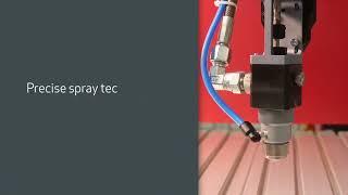 Volumetric spray valves: full-surface application of lubricants