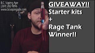 NEWBIE VAPER GIVEAWAY + Rage Tank Winner!!  - CLOSED