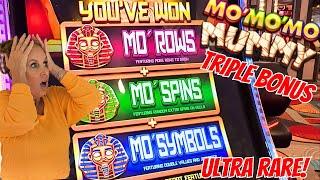 TRIPLE BONUS! SUPER RARE! We Finally Got it! All New Mo Mo Mo Mummy at Delaware Park Casino!