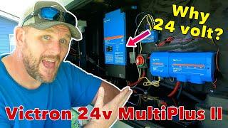 "WHY 24 VOLT?" Victron Energy MultiPlus-II 2X 120V, 3000VA 24-Volt pure sign wave inverter!