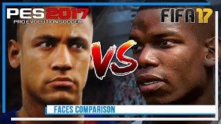 PES 2017 vs Fifa 17 Faces Comparison