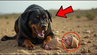 Fierce Hungry Fighting Dog Finds Abandoned Helpless Baby. What Happens Next Will Make You Cry...