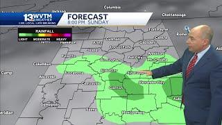 Alabama's rain chance forecast: you need a magnifying glass to see the showers this weekend