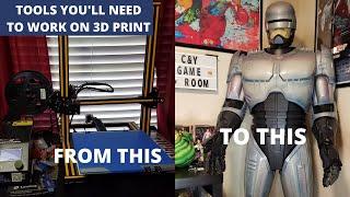 Tools You'll Need To Work on Your 3D Prints- Have the Robocop suit or any Movie Prop of your dreams!