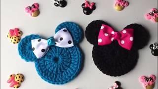 Cara de Minnie Mouse tejida a crochet