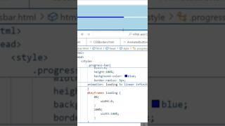 Animated progress bar in CSS, loading bar by CSS in Vs code, #css #cssfilters #cssanimation #codepen