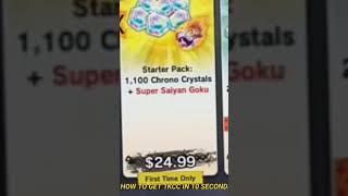 HOW TO GET 1K CRONO CRYSTALS IN 10seconds(joke) [DRAGON BALL LEGENDS]
