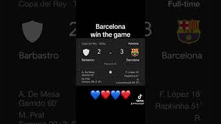 Barcelona win the first game in Copa del Rey on the round of 32️️