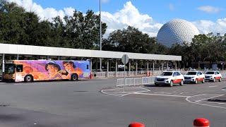 EPCOT Bus Stops & Transportation Area 2024 Walkthrough in 4K | Walt Disney World October 2024