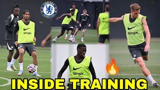 Full Prep!Chelsea First Training Session in USA  Watch Delap,Essugo,Sarr & Andrew Santos Actions