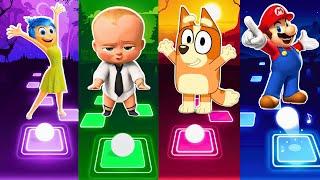 Joy Inside Out - The Boss Baby - Bluey Bingo - The Super Mario Bros - Tiles Hop EDM Rush