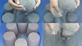 ASMR: Super soft dusty Gritty Sand Cement big blocks Dry Crumblevery satisfying asmr