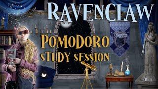 Pomodoro Ravenclaw Study Ambience Session | Harry Potter ASMR | Pomodoro 25/5, 25 Minute Study Timer