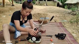 Genius Girl Repair: Girl Repairs and Restores Lawn Mowers