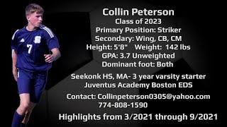 Collin Peterson Soccer Highlight Film Recruiting Tape