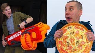 NERF- Pizza...ОТЖАЛ-поплатился за ОБМАН. Paid for cheating...