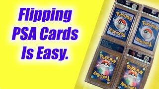 How I Make $500 Every Month Flipping PSA Pokemon Cards || Pokemon Business