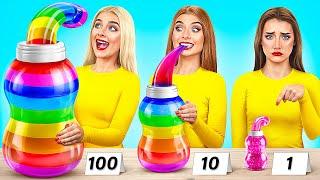 1, 10 или 100 Слоев еды Челлендж | Смешные Моменты от Multi DO Challenge