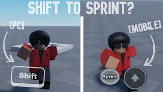 How to Make MOBILE SPRINT & SHIFT TO SPRINT? [PC/MOBILE]  | Roblox Studio Tutorial