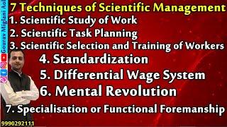 Techniques of Scientific Management | Scientific Management | By Gourav Miglani