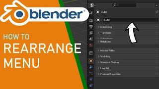 Blender how to rearrange menu