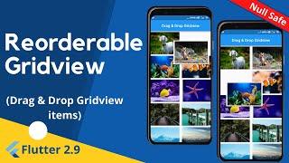 Flutter - Reorderable grid view | Flutter - Drag & drop items in Gridview [2022]